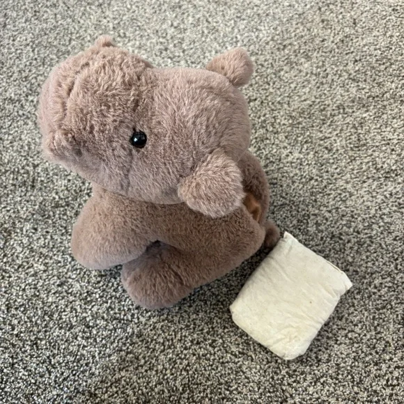 * Microwaveable Warming Hippo Stuffed Animal Huggable Warm Me Up Cuddle Comfort - Picture 2 of 8